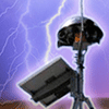 What should I do if I hear the Lightning Prediction System alarm?